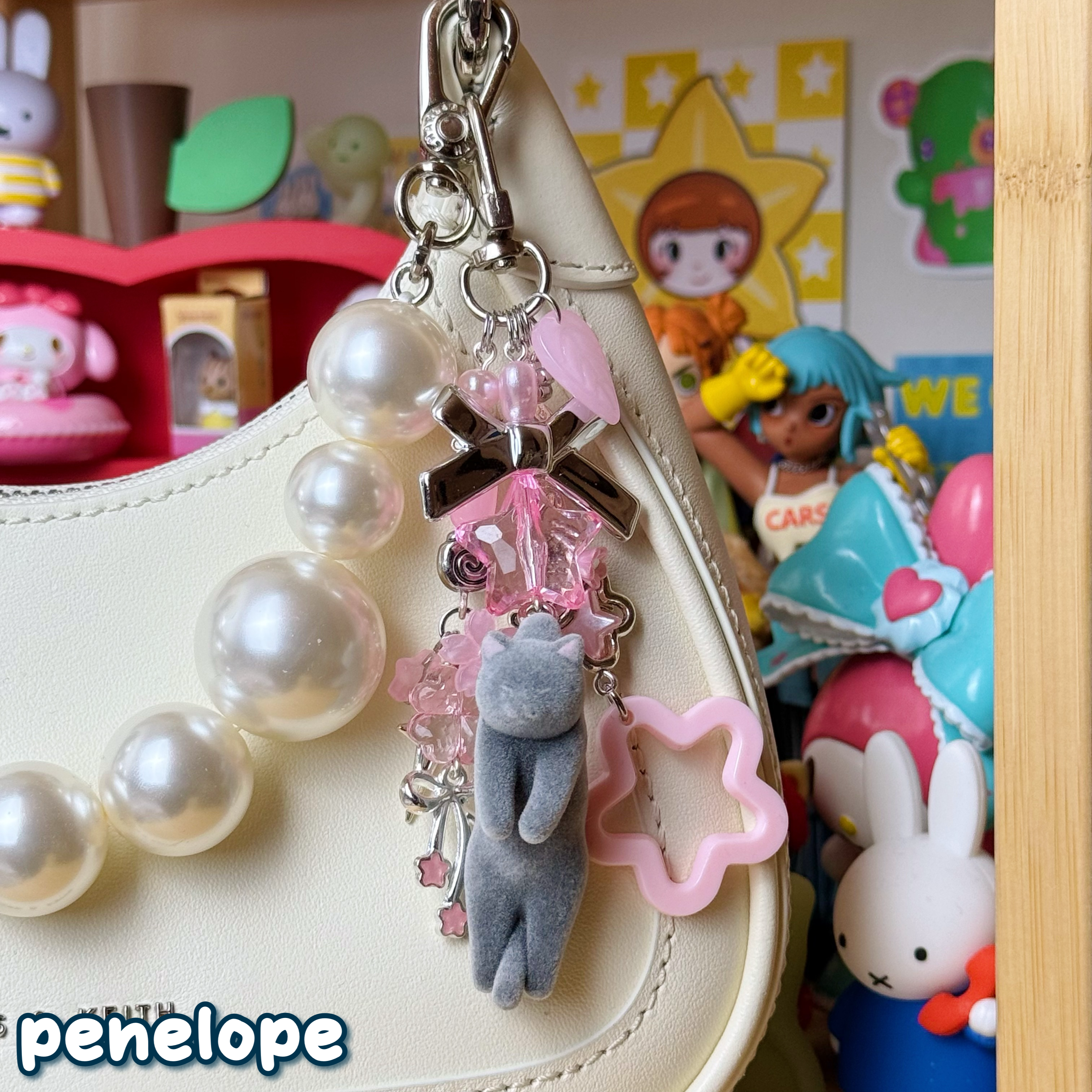 sleepy cat keychains
