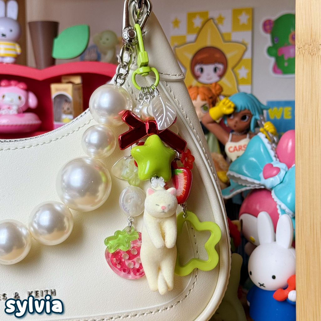 sleepy cat keychains