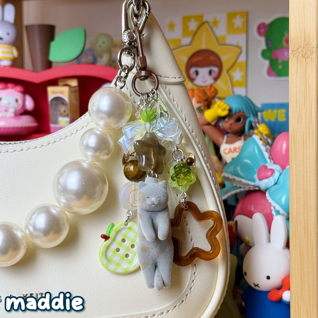 sleepy cat keychains